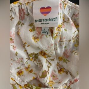 Hester Orchard by anthropology Floral Blouse - Pink and Yellow